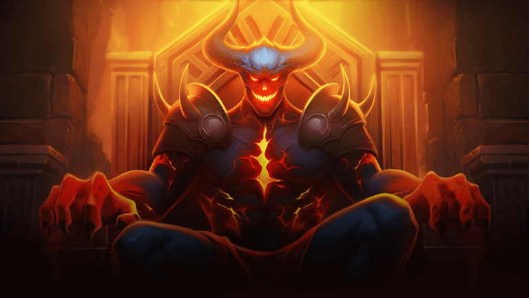 古神巴風特王座背景圖｜Baphomet 火焰王座主視覺