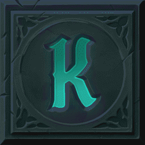 古神巴風特綠色符文K符號｜Baphomet 綠焰符文圖示